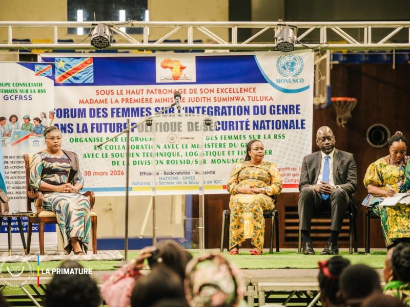 RDC : « Les femmes ne sont pas uniquement des bénéficiaires de la sécurité ; elles sont des actrices de premier plan », déclare Judith Suminwa sur la politique de sécurité nationale. RDC : « Les femmes ne sont pas uniquement des bénéficiaires de la sécurité ; elles sont des actrices de premier plan », déclare Judith Suminwa sur la politique de sécurité nationale.