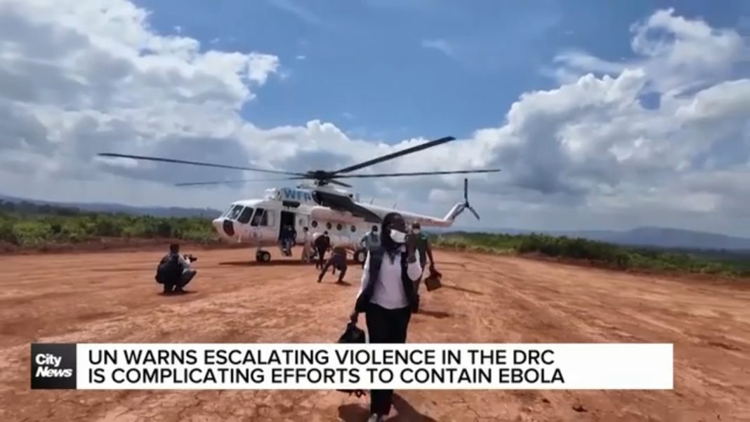 L’ONU avertit que l’escalade de la violence en République démocratique du Congo complique la réponse à l’épidémie d’Ebola. L’ONU avertit que l’escalade de la violence en République démocratique du Congo complique la réponse à l’épidémie d’Ebola.