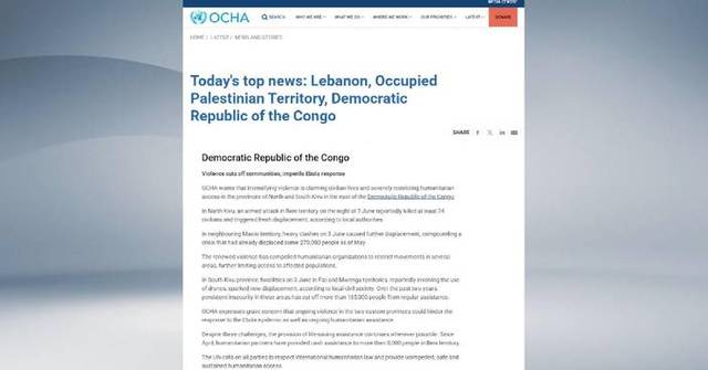 Une nouvelle violence dans l’est de la RDC menace les civils en plein épidémie d’Ebola : ONU. Une nouvelle violence dans l’est de la RDC menace les civils en plein épidémie d’Ebola : ONU.